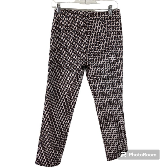 Ann Taylor Devin Fit Daisy Jacquard Ankle Pants - Picture 2 of 6